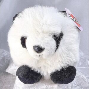 VTG 1997 Swibco Puffkins Peter Panda Bear Plush -‎ NWT With Tags 90s Collectible